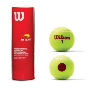 Bolinha/bola de tênis de campo estágio 3 (vermelha 75%) iniciantes Wilson US Open - tubo com 3 und