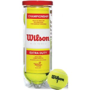 Bolinha e bola de tênis de campo Championship Extra Duty Wilson - tubo com 3 und