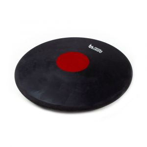 Disco de atletismo de borracha preto com centro colorido 1,75kg Pista e Campo capa