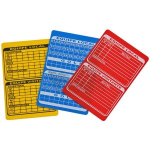 Cartão de árbitro oficial para futsal e futebol de salão Pista e Campo - cnj com 3 und