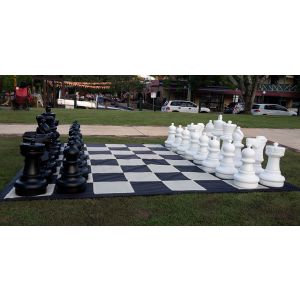 Jogo de peças para xadrez gigante rei com 63,5cm modelo premium Pista e Campo