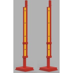 Postes de aço galvanizado para salto em altura WA-IAAF ATE-Pista e Campo - Par