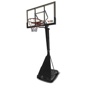 Tabela de basquete adulto móvel com poste, tabela de acrílico e aro modelo premium Pista e Campo capa